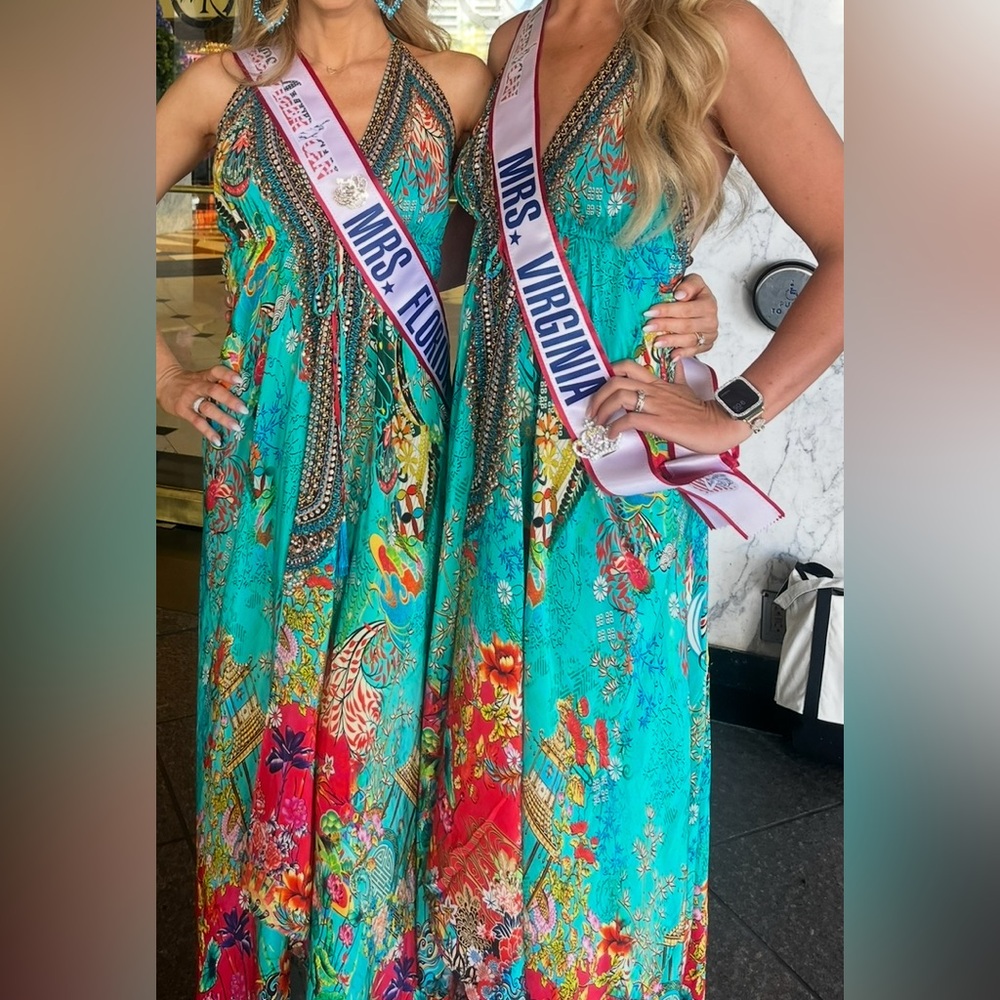 Manish Vaid Floral Maxi Dress